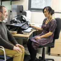 Patient and Doctor having a conversation